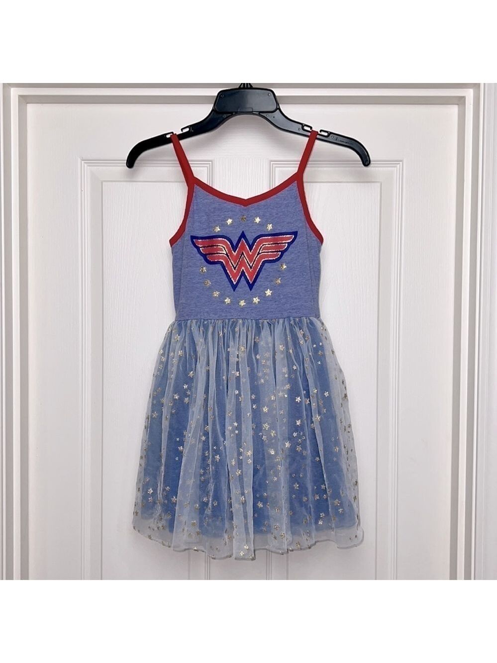 Wonder Woman Girls Kids Tulle Tank Dress  - Size Medium (7/8) - Picture 3 of 13